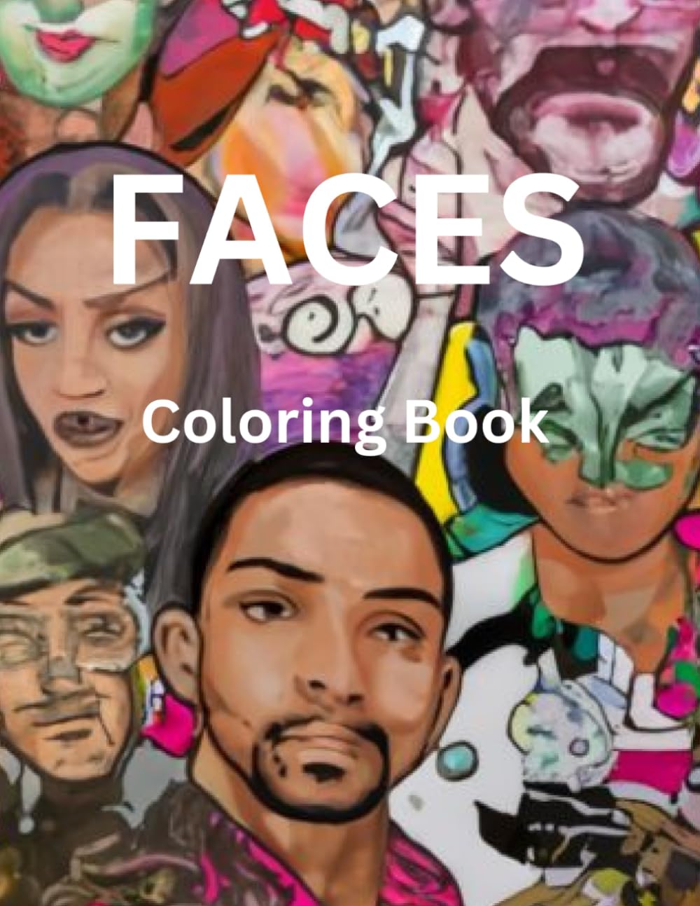 

FACES COLORING BOOK: Detailed facial expressions and Artistic relaxation therapy (Independently published)