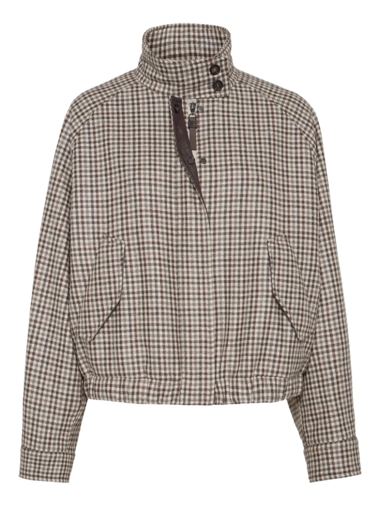 

Brunello Cucinelli фланелевая куртка в клетку, нейтральный