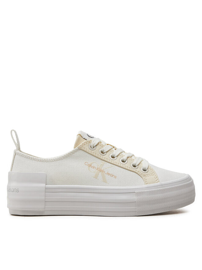 

Тканевые кроссовки Bold Vulc Flatf Low Lace Mix Mtl Calvin Klein, экрю