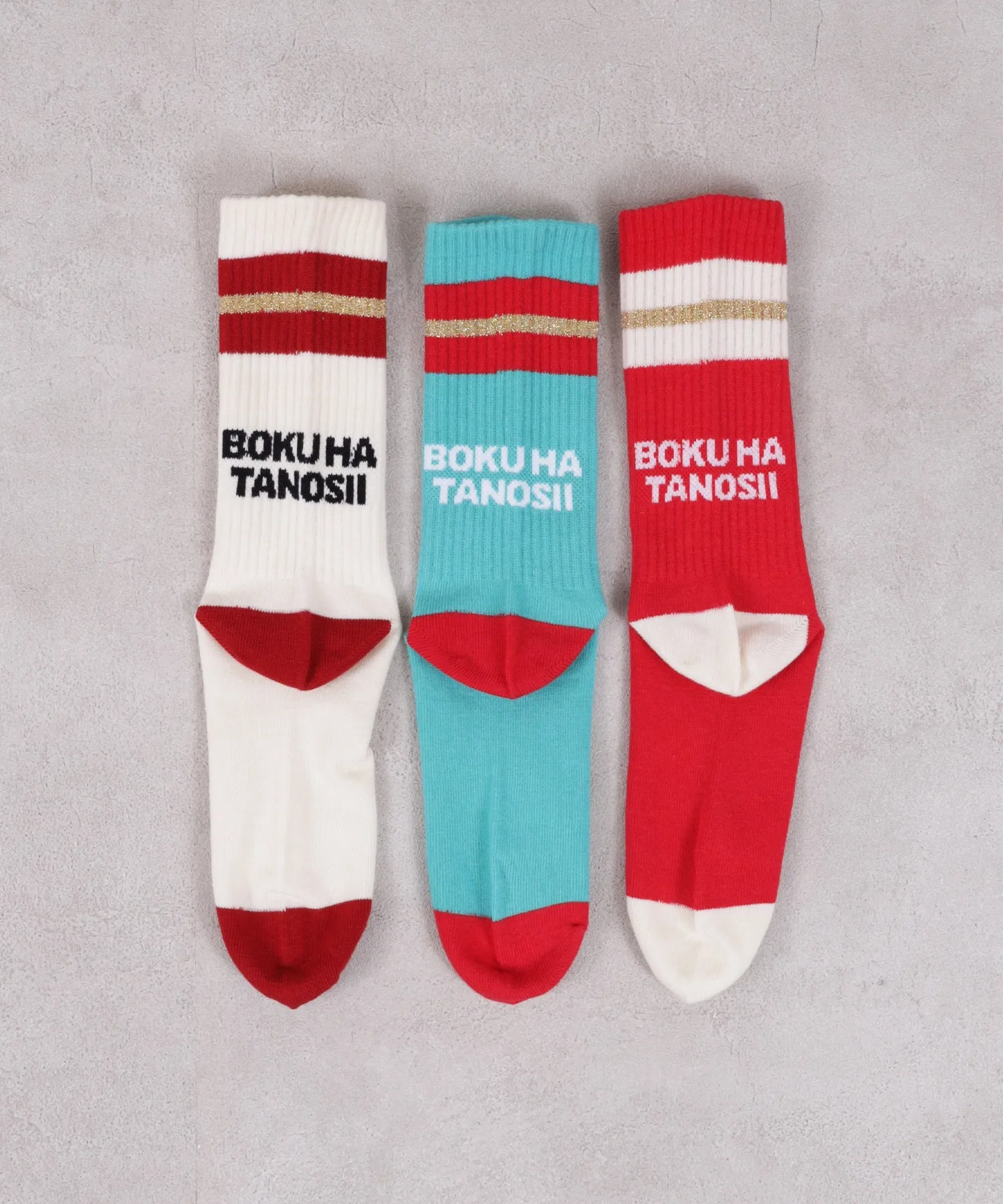 【BOKU HA TANOSII】Носки с блестящей отделкой, изготовленные на заказ / 19-21 см — фото 3