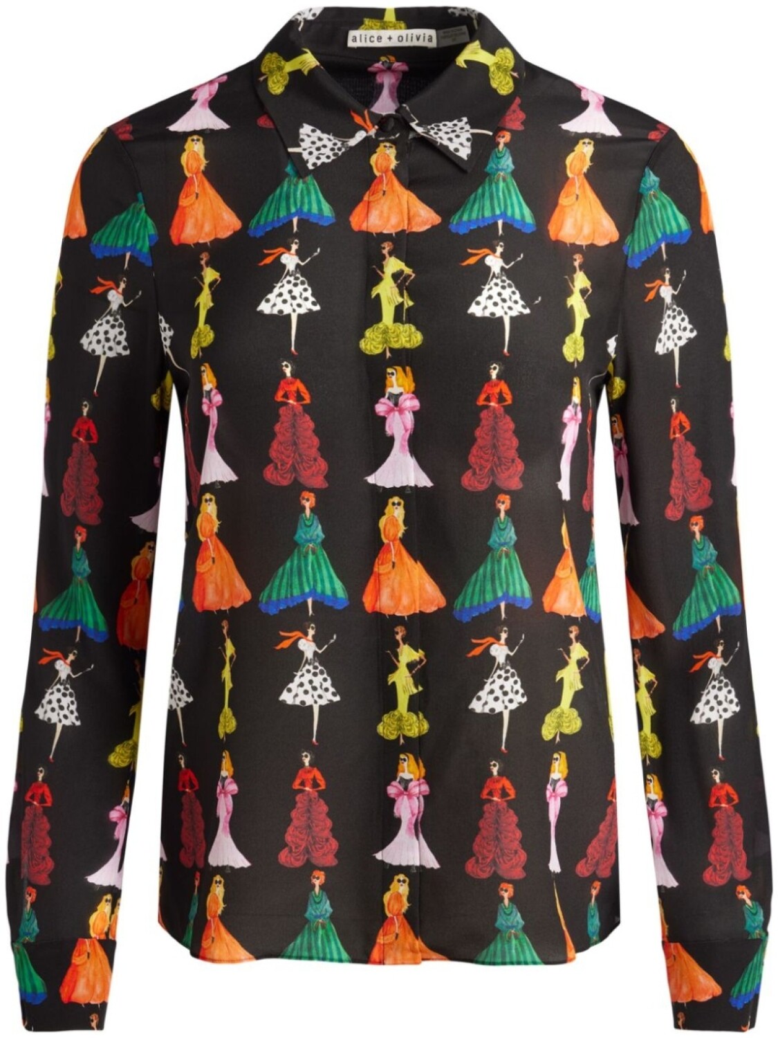 

Alice + olivia футболка Willa Staface, черный