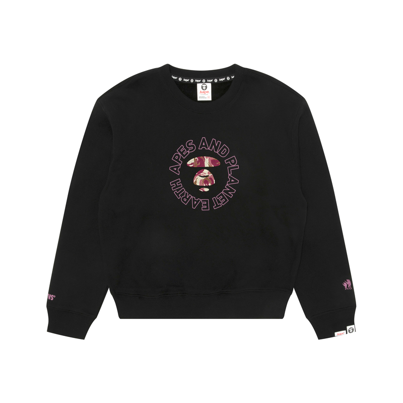 

Свитшот A Bathing APE с камуфляжной вышивкой Aape, черный