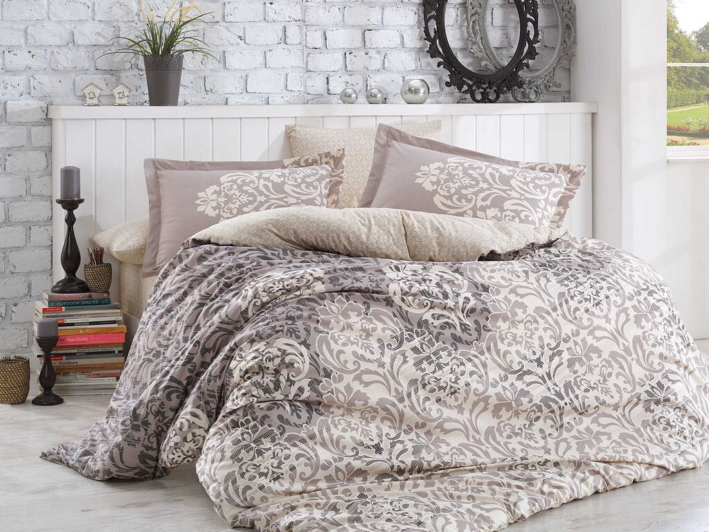 

L'Essentiel Linge de Maison, Serenity- HBY2537, серый, кремовый, пуховые одеяла, 100 % хлопковый поплин