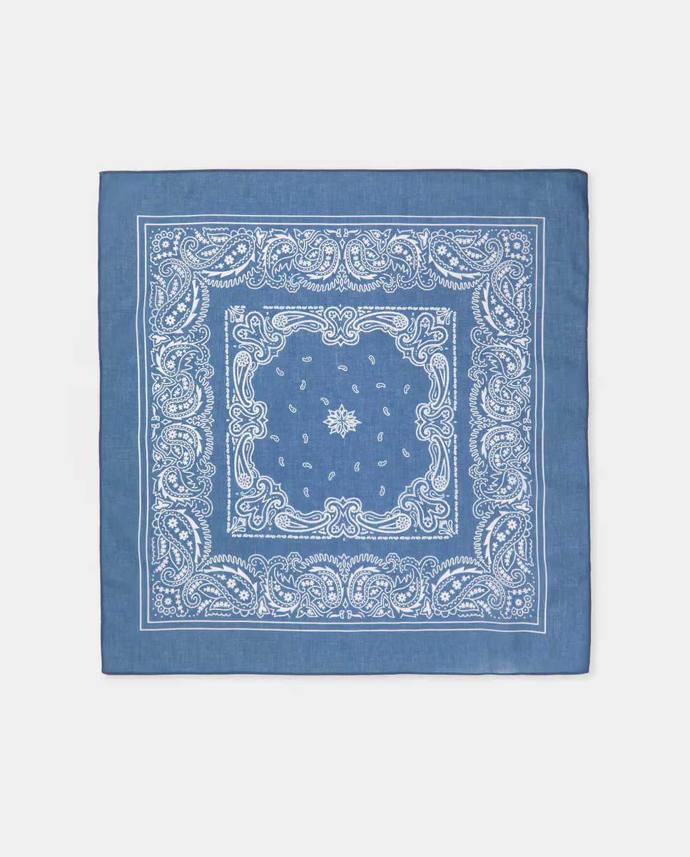 

Квадратный шарф с принтом Object, синий