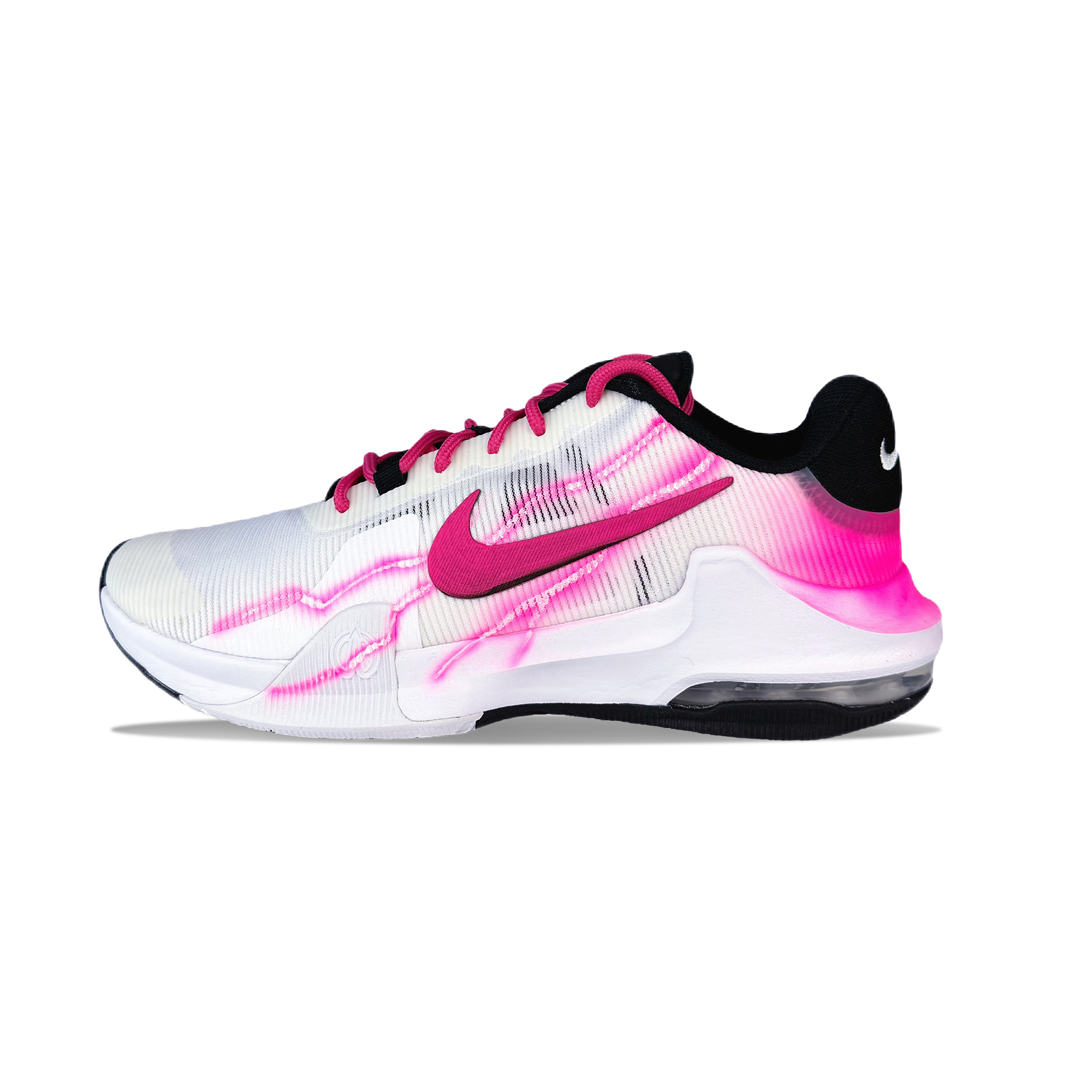 

Nike Кроссовки баскетбольные мужские Air Max Impact 4 Sunset Love Abrasion Resistant Low Top White Pink