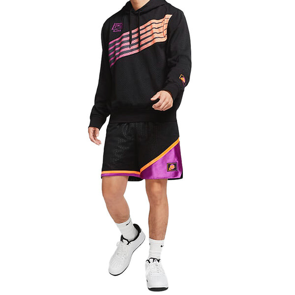 Шорты kma mesh quick dry contrasting colors basketball shorts black purple Nike, черный — фото 3