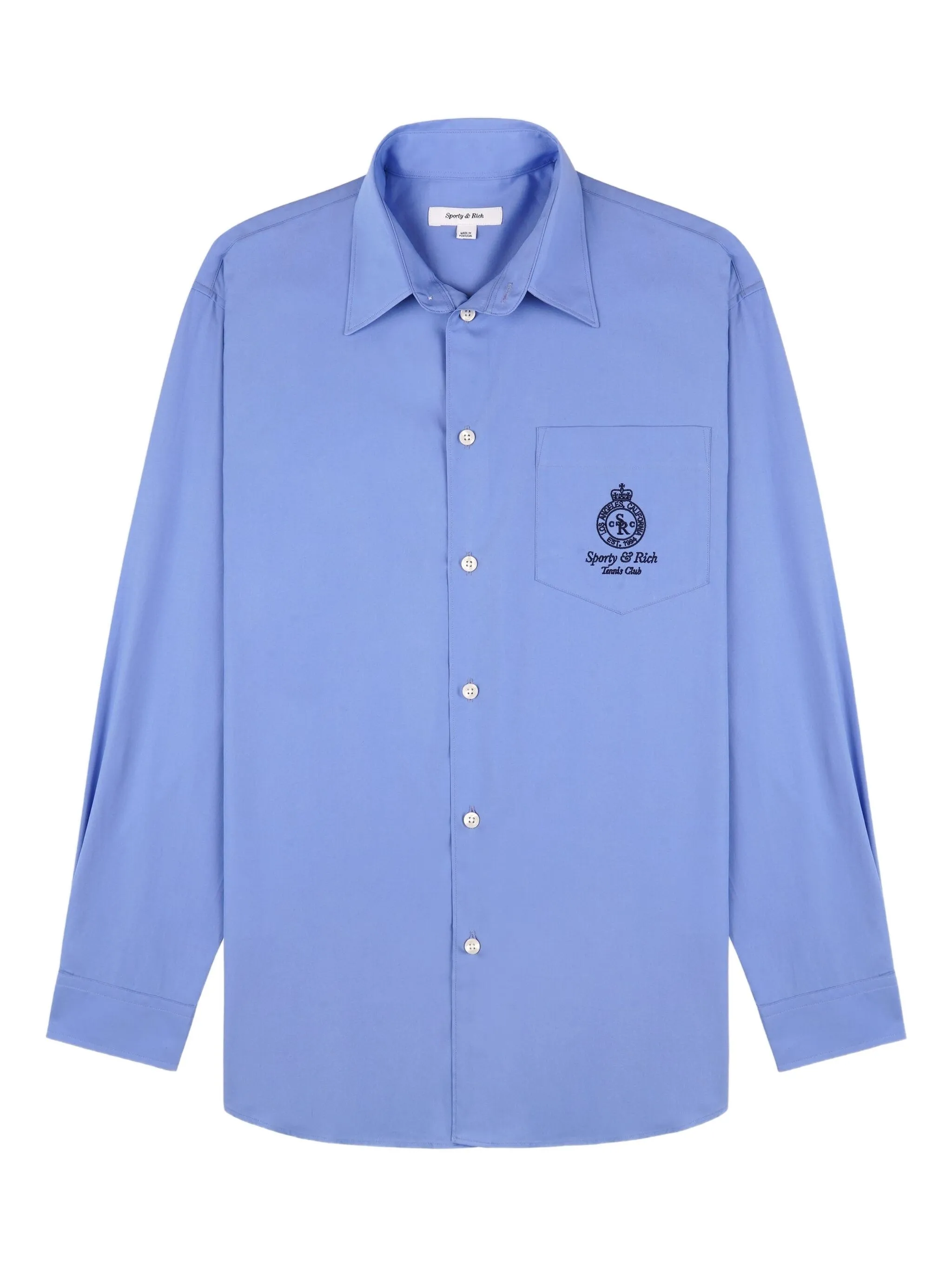 

Рубашка с вышивкой Sporty & Rich, синий