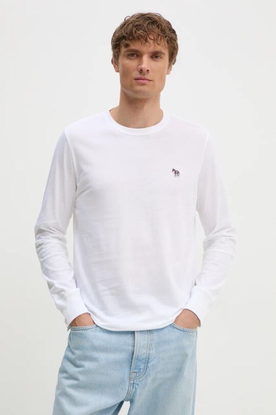 

Хлопковая рубашка с длинным рукавом PS Paul Smith, белый
