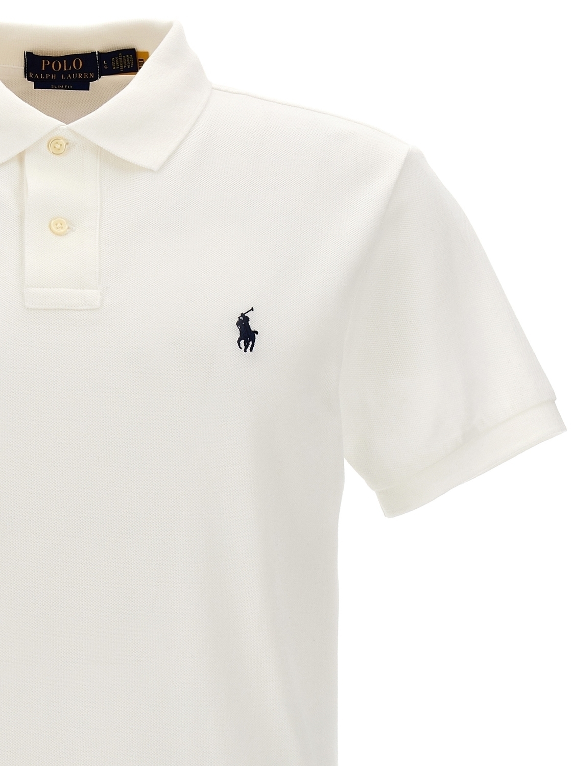 Поло с логотипом POLO RALPH LAUREN, белый — фото 3