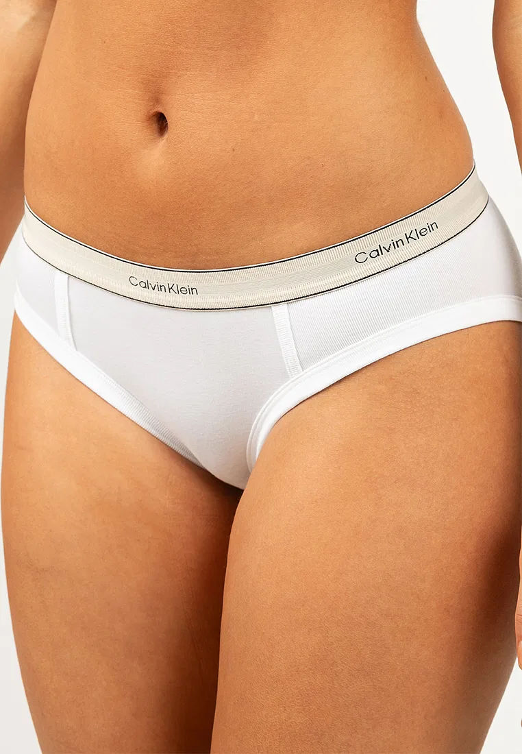 Бикини-трусы, хлопок, Calvin Klein, белый — фото 3