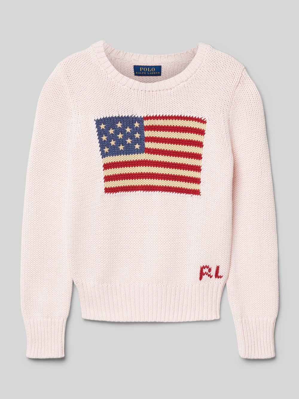 

Вязаный свитер с узорчатой ​​вышивкой Polo Ralph Lauren Teens, розовый