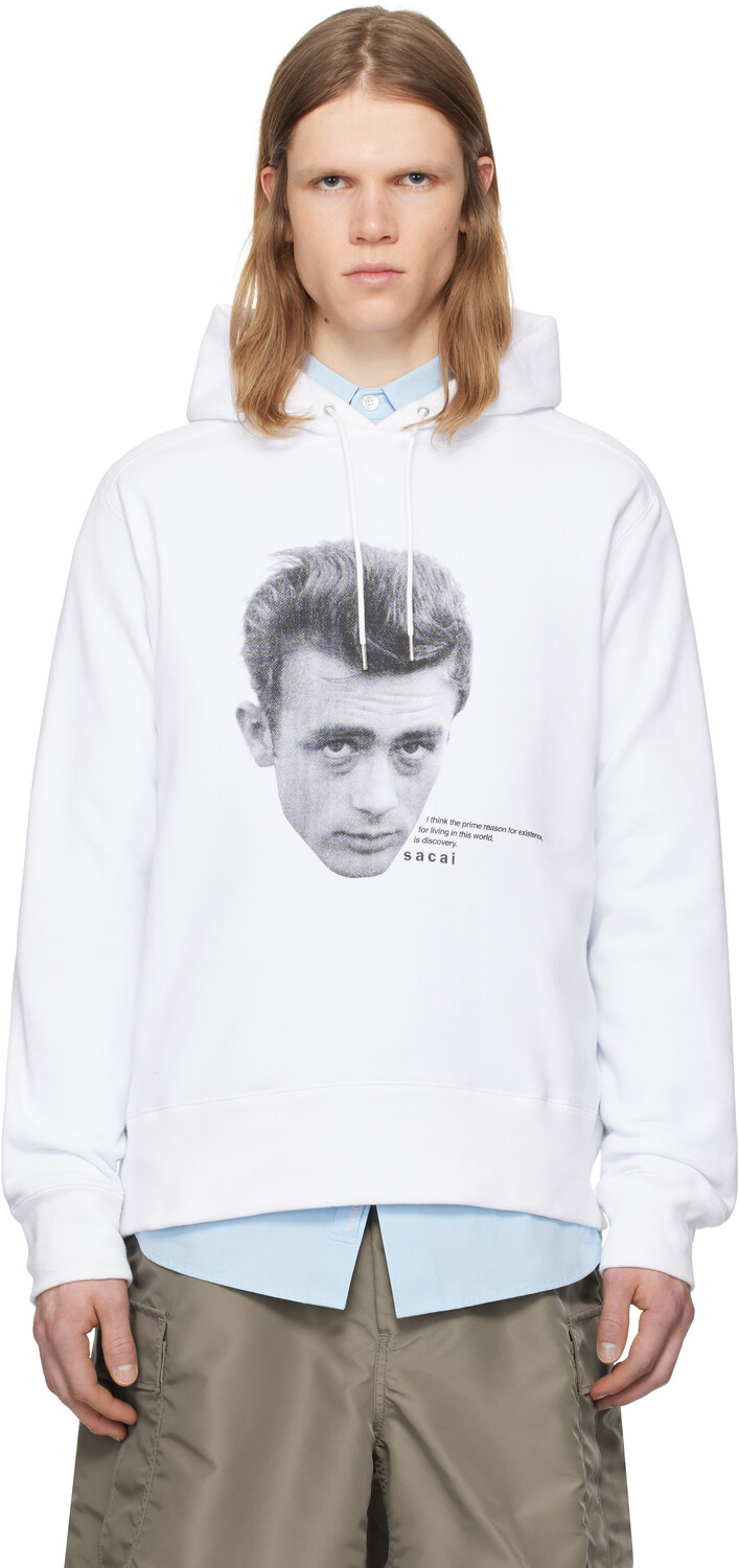 

Толстовка с капюшоном «Джеймс Дин» sacai, белый