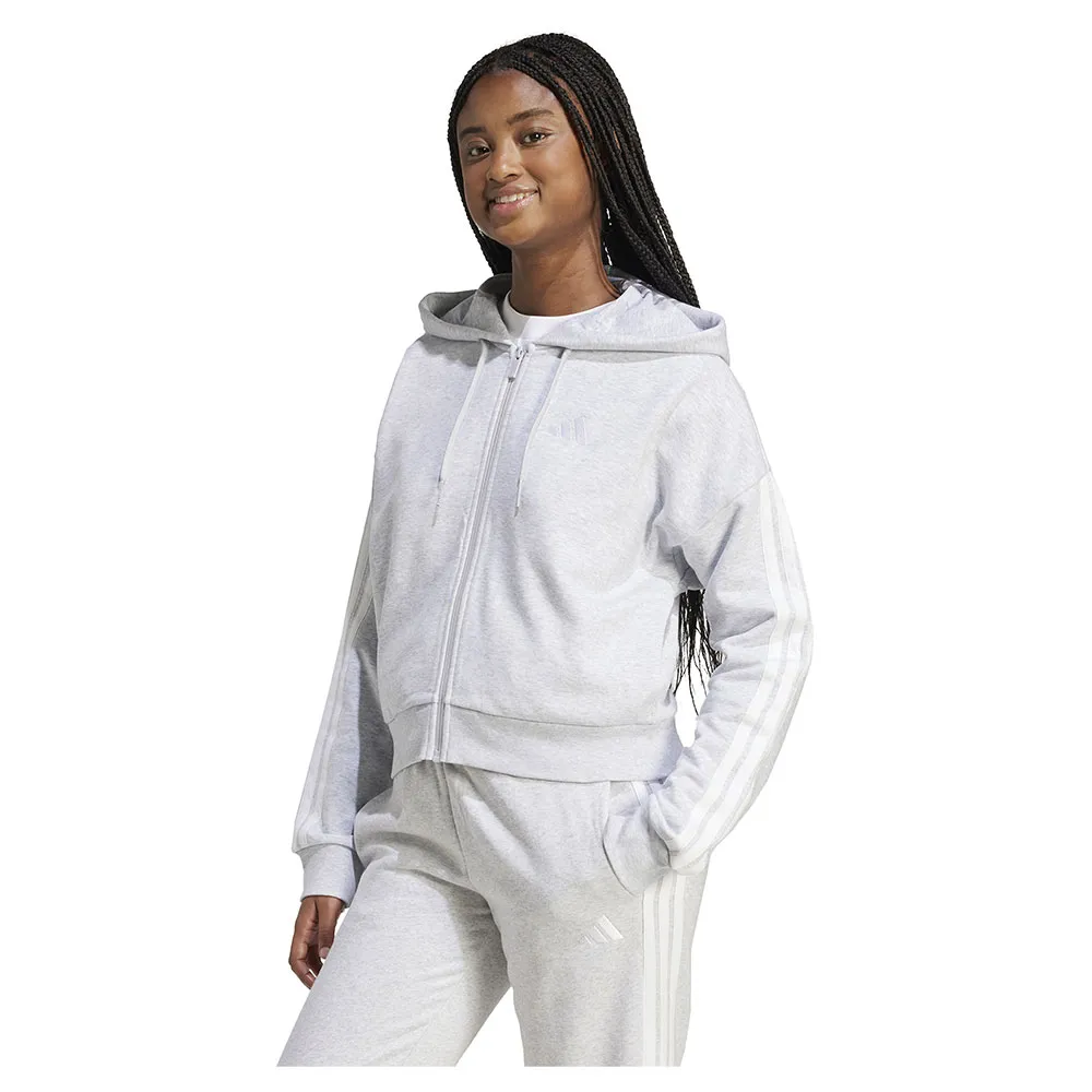 

Толстовка adidas Essentials 3 Stripes French Terry full zip, серый