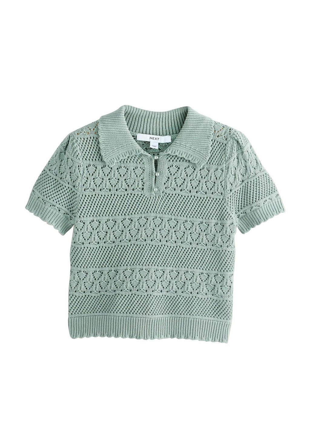 

Рубашка поло REGULAR FIT - PEARL BUTTON UP STITCH Next, зеленый