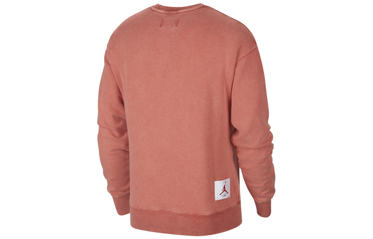 Jordan Толстовка Flight для мужчин, спортзал, красная, с круглым вырезом, Moderate Others — фото 3