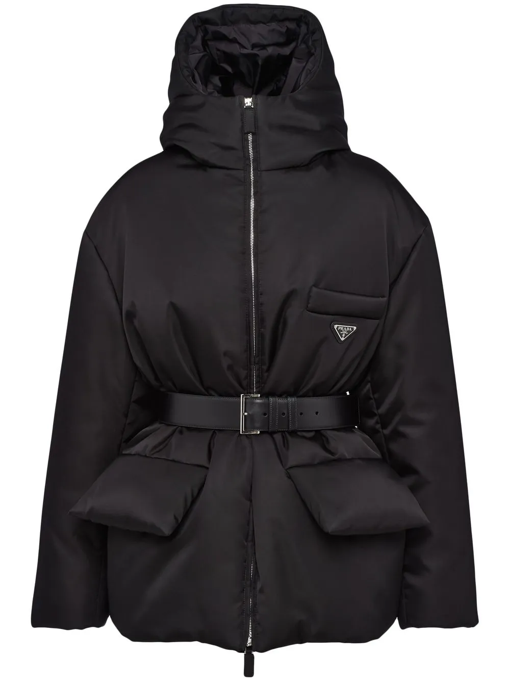 

Куртка Re-Nylon с капюшоном Prada, черный