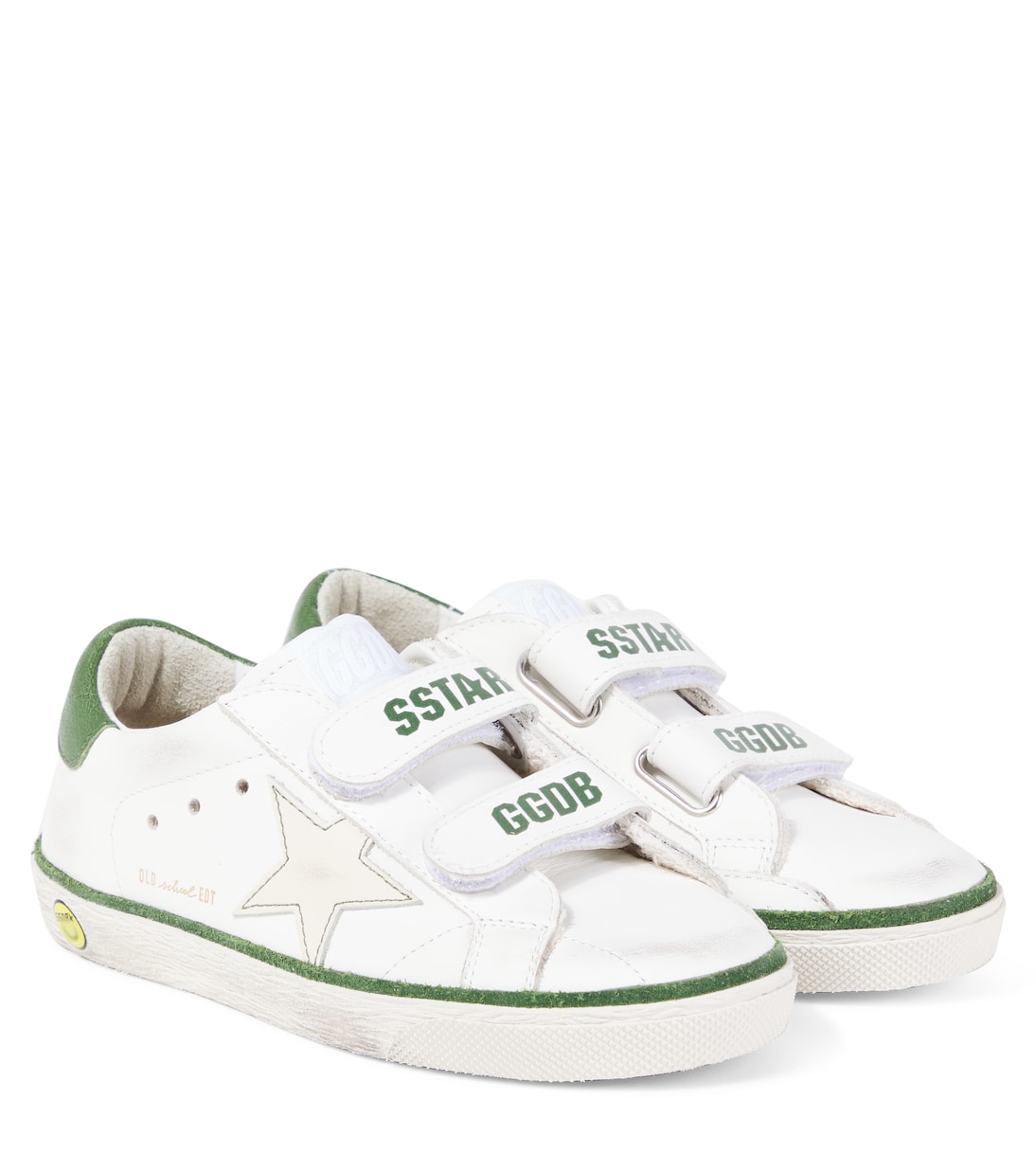 

Кроссовки Old School Golden Goose Kids, White/Cream/Green