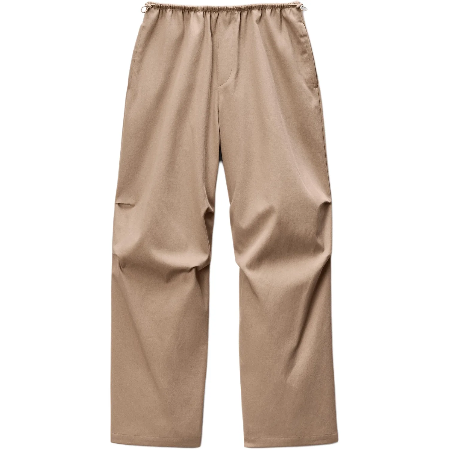 Брюки с двойным слоем и логотипом на поясе Alexander Wang, warm taupe