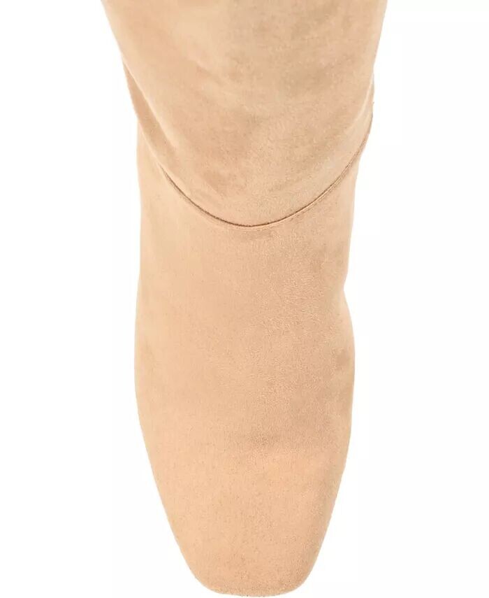 Женские сапоги Elisabeth Wide Calf до колена Journee Collection, коричневый/бежевый — фото 4