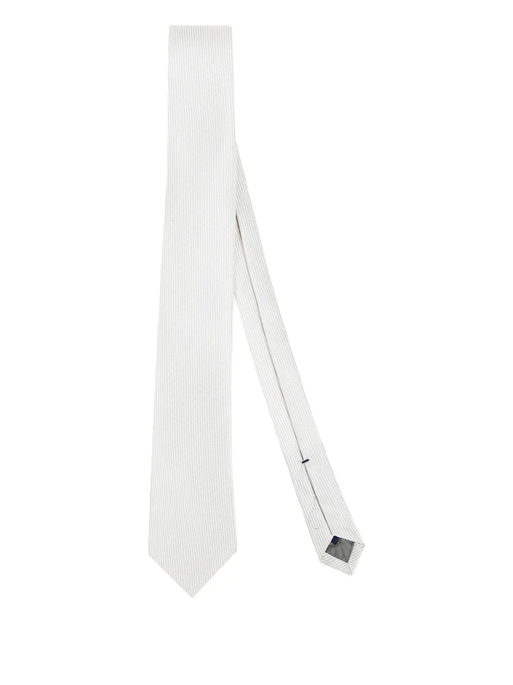 

Шелковый галстук в рубчик Errico Formicola, белый