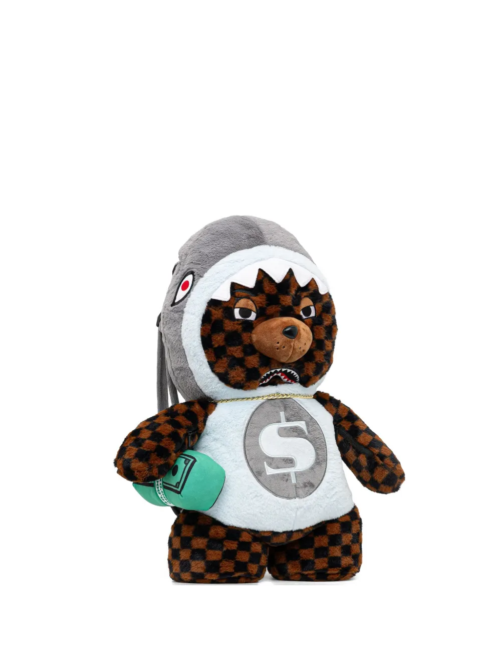 

Рюкзак в форме медведя с деталями в виде долларов Sprayground, коричневый