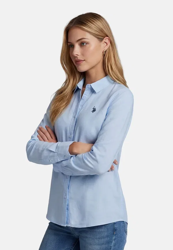Блуза Usbellaa button down U.S. Polo Assn., светло-голубой — фото 3