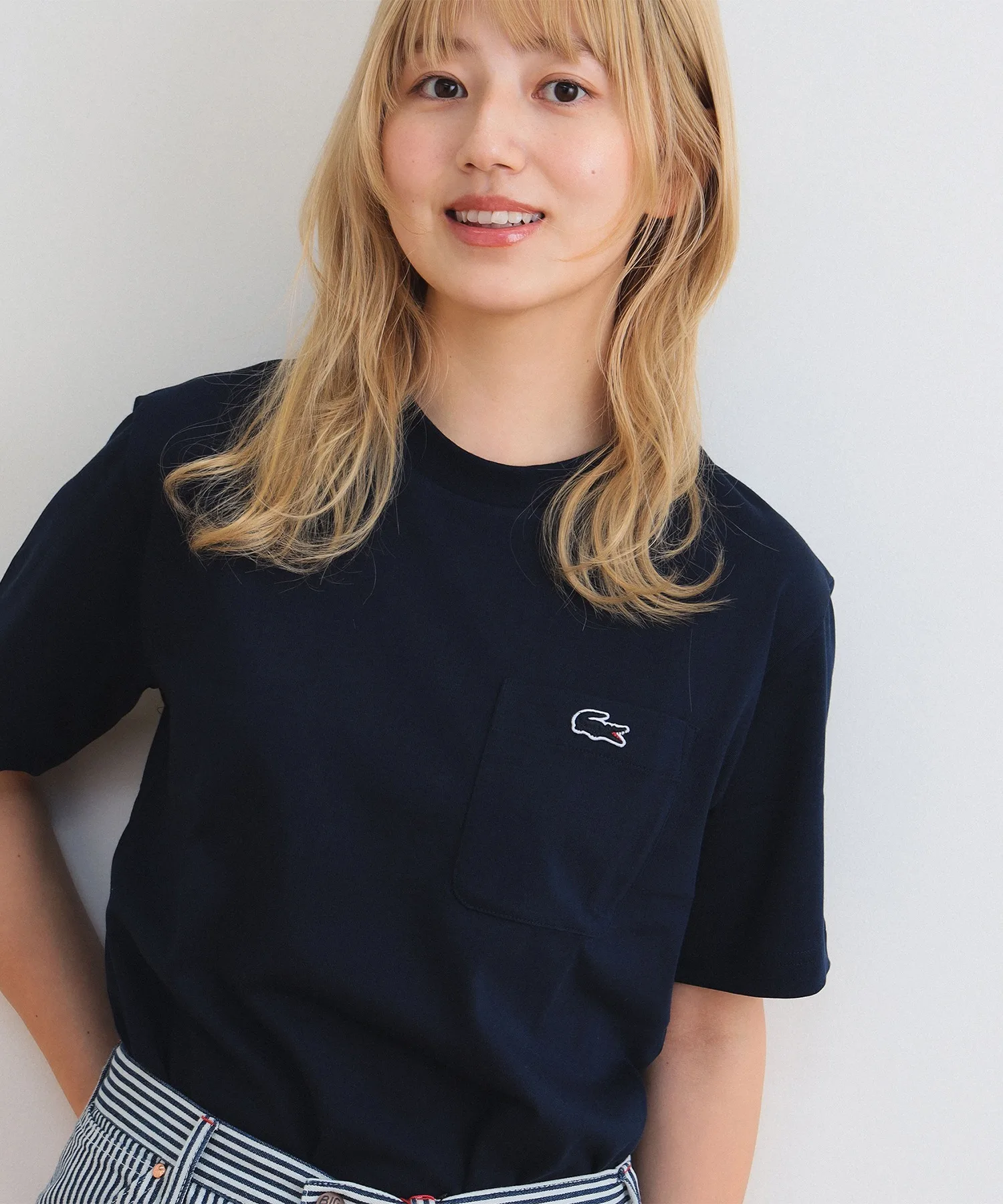 Футболка Lacoste TH5581 белая классическая — фото 3