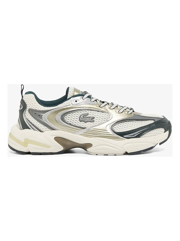 

Кроссовки кремового/золотого/зеленого цвета Lacoste