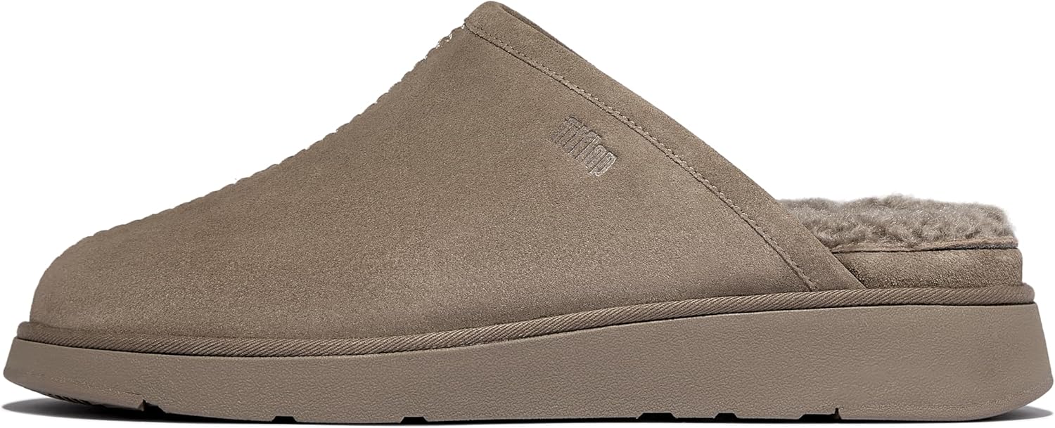

Мужские замшевые тапочки FitFlop Gen-FF с подкладкой из овчины, Taupe