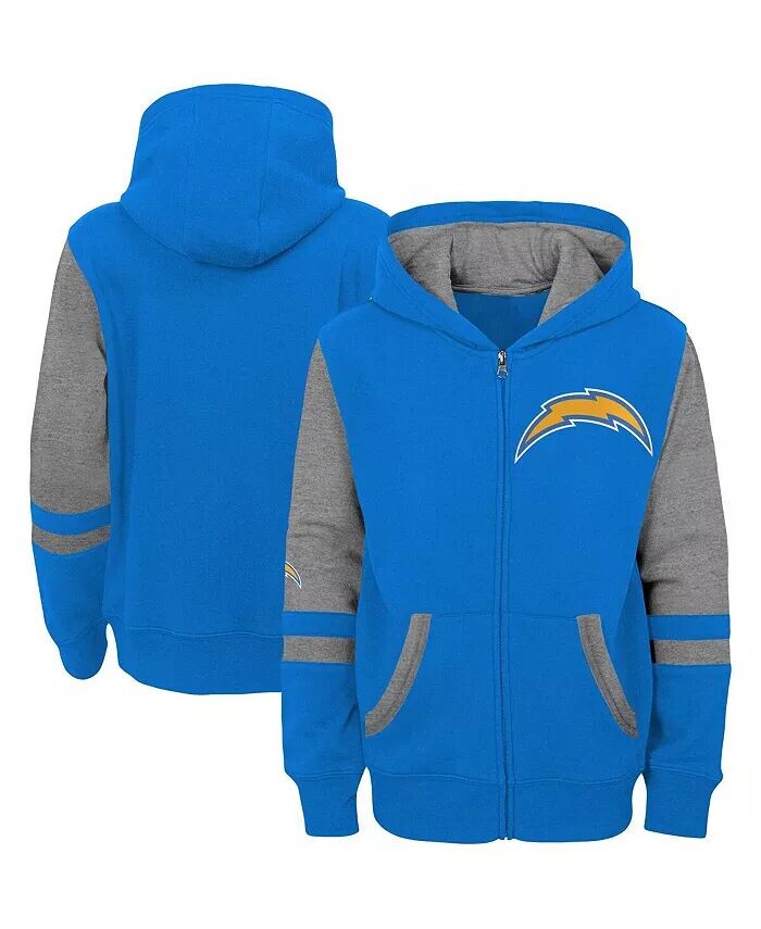 

Толстовка с молнией во всю длину и цветными блоками Big Boys Powder Blue Los Angeles Chargers Outerstuff, синий