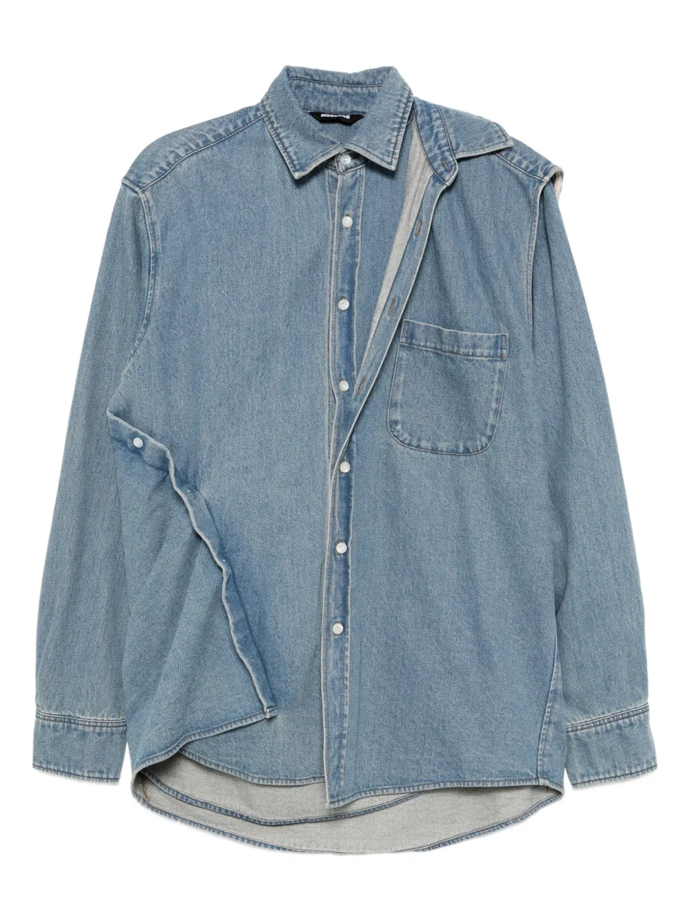 

Двухслойная джинсовая рубашка Moohong, синий