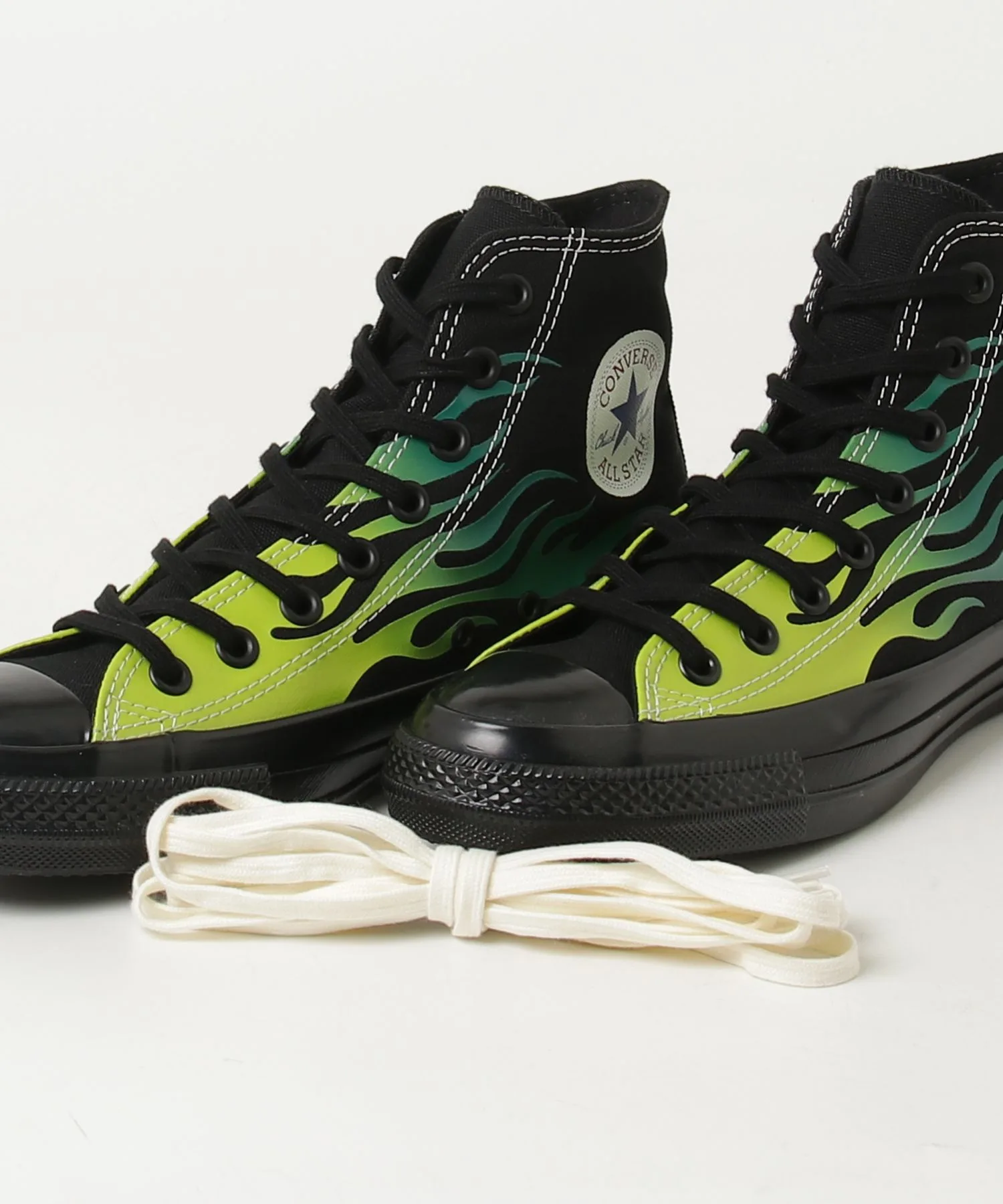 Мужские кроссовки Converse ALL STAR AGED IGNT HI пламенные чёрно-синие — фото 4