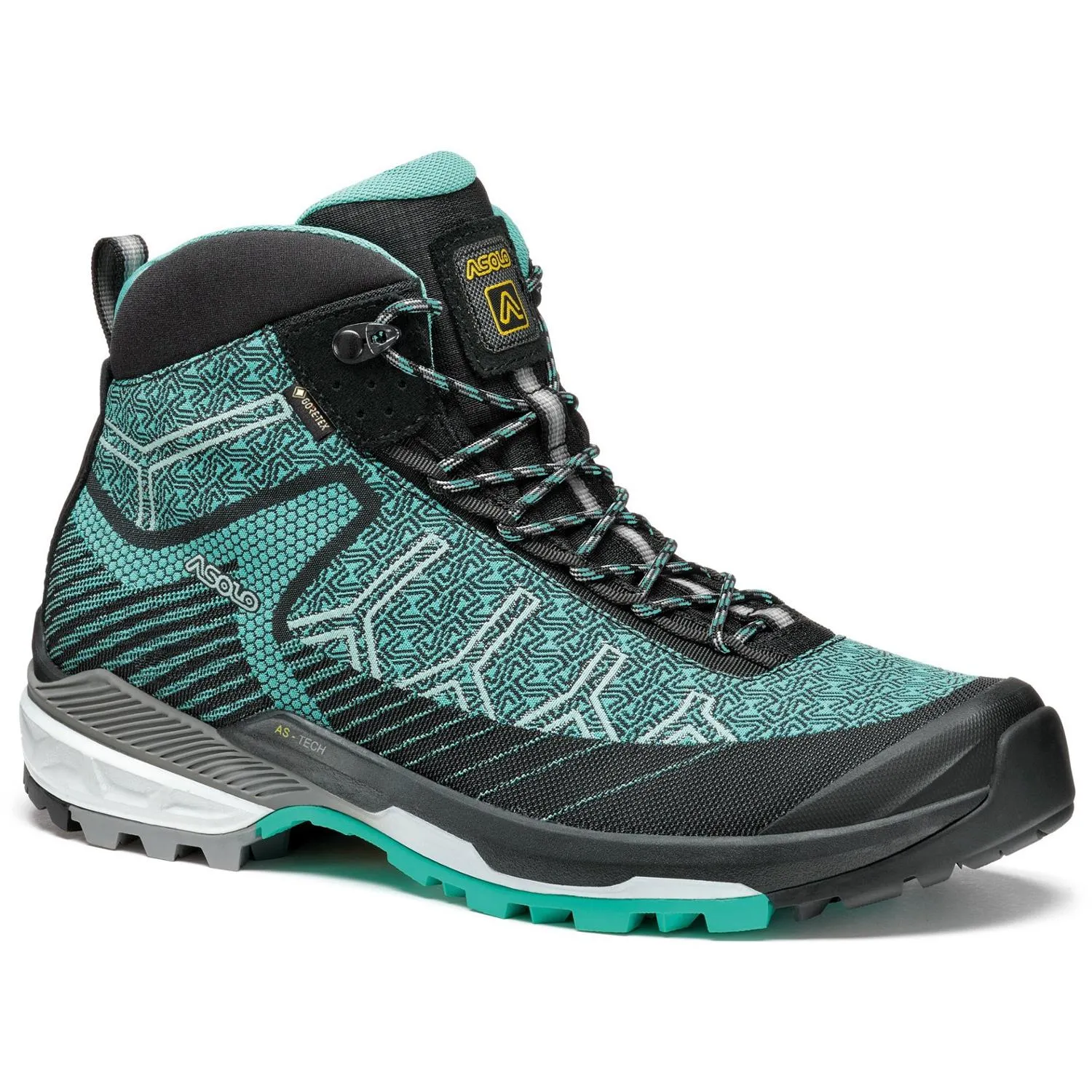 Женские треккинговые ботинки Falcon EVO Jacquard GV Asolo, Black/Aqua Green — фото 3
