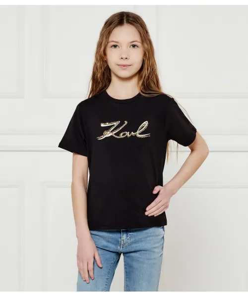 

Футболка Regular fit Karl Lagerfeld Kids, черный