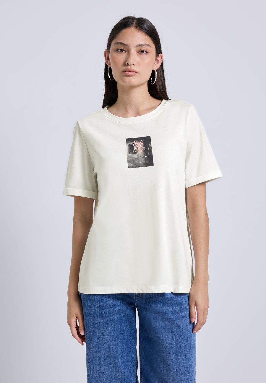 

Футболка Street One Studio Print T-shirt, Weiß/Off-White, Белый, Футболка Street One Studio Print T-shirt, Weiß/Off-White