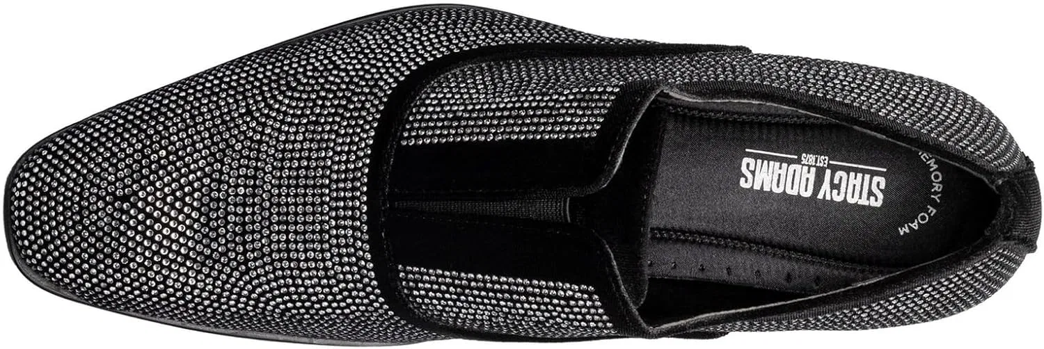 Мужские лоферы Stacy Adams Starleigh Diamante, Black Silver — фото 2