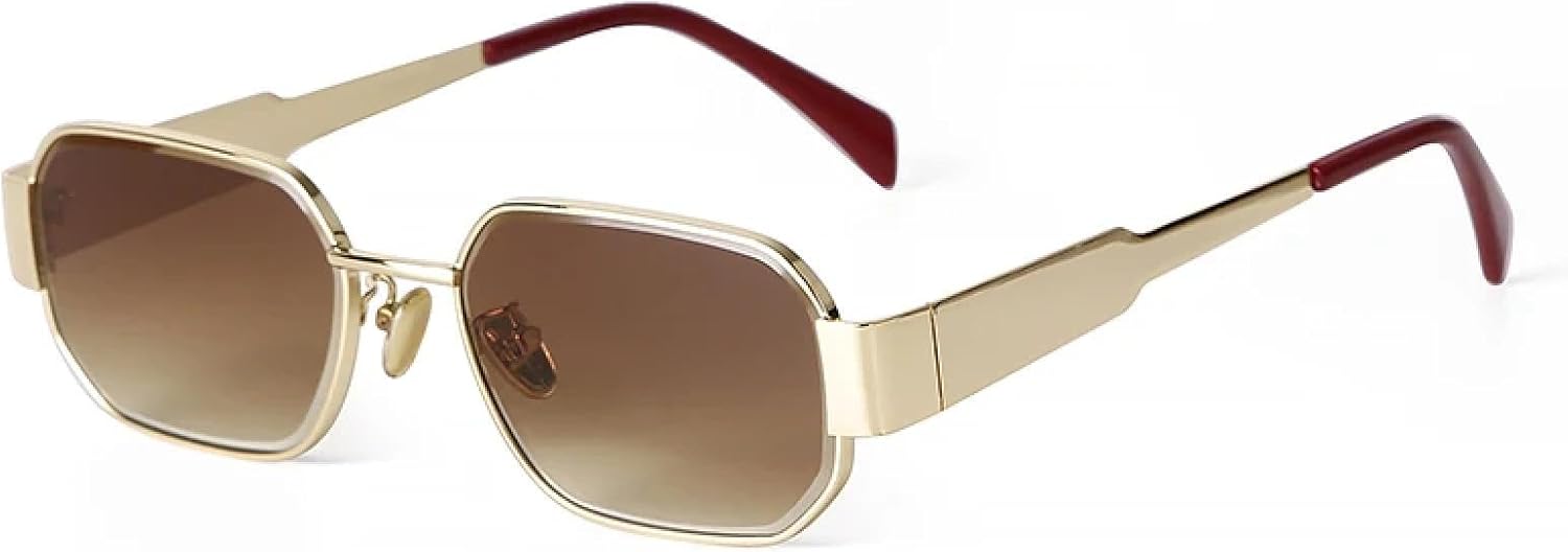 

Солнцезащитные очки с защитой от УФ-излучения UV400 | Золотистый металлик, панк, зеленые линзы | Для женщин и мужчин, для занятий спортом на открытом воздухе и вождения DSVIGF, 03