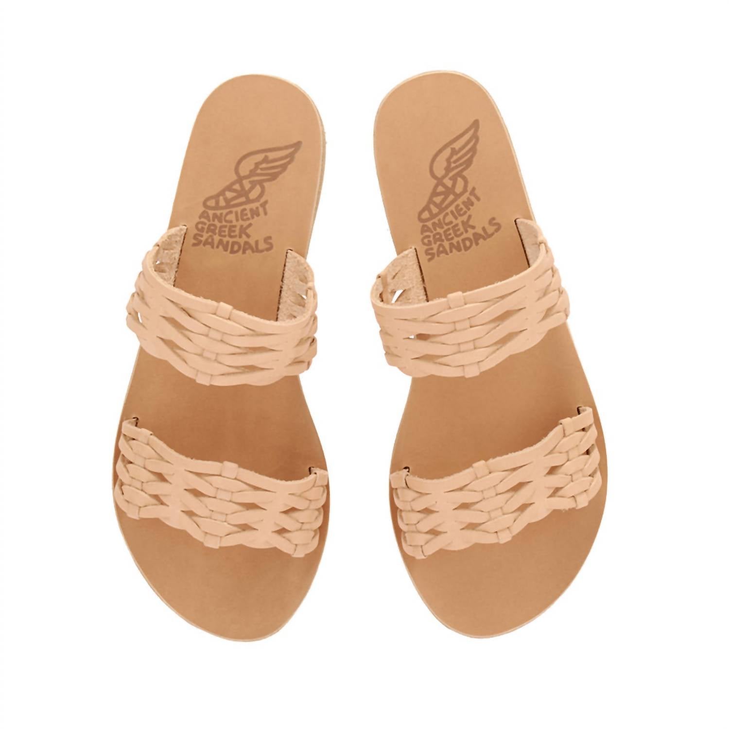 Женские плетеные сандалии Melia из вачетты натурального цвета Ancient Greek Sandals — фото 4