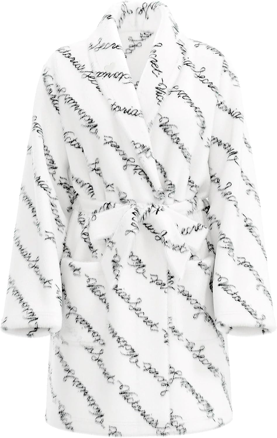 

Victoria's Secret Короткий уютный халат, цвет White Script New