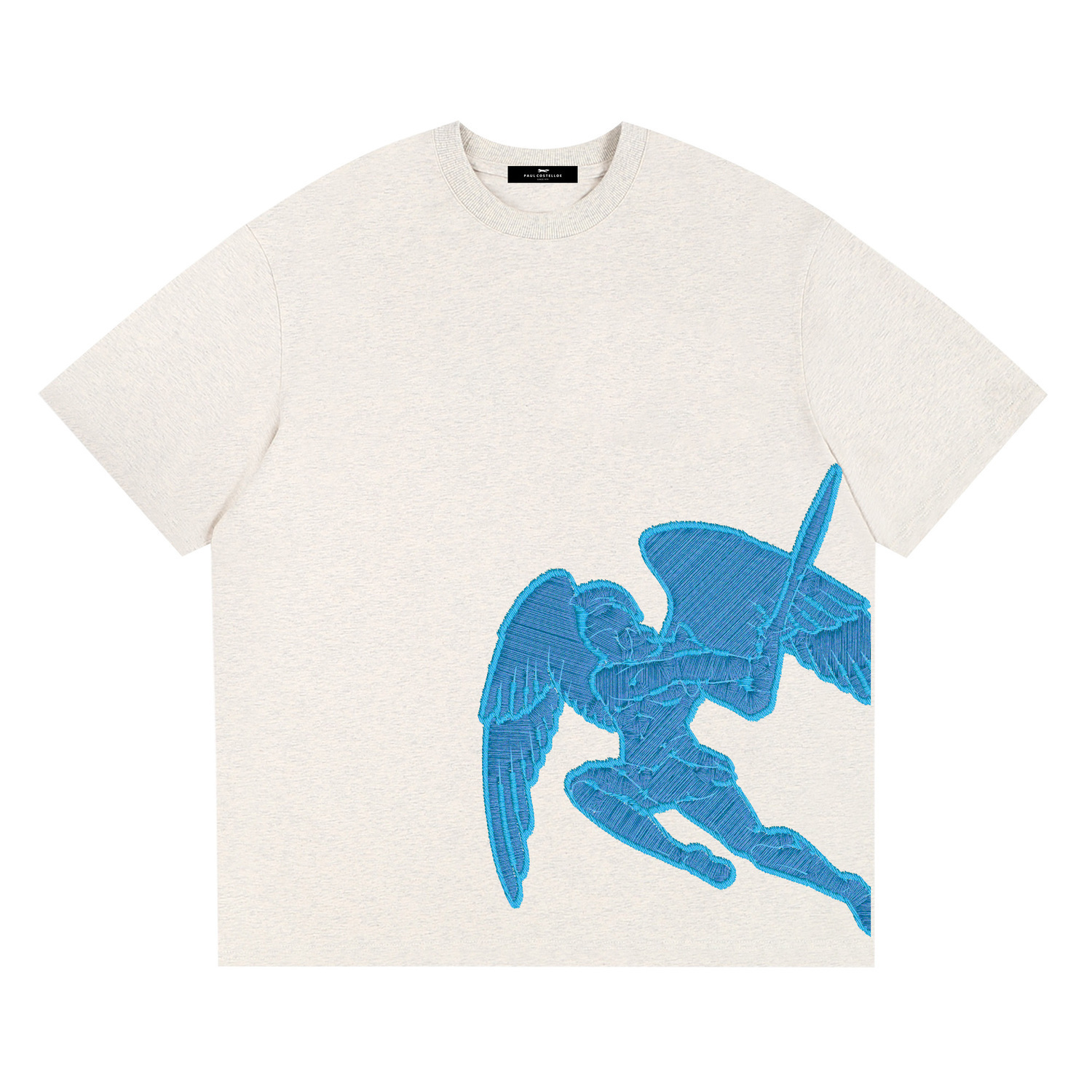 

Футболка унисекс PAUL COSTELLOE, белый/синий