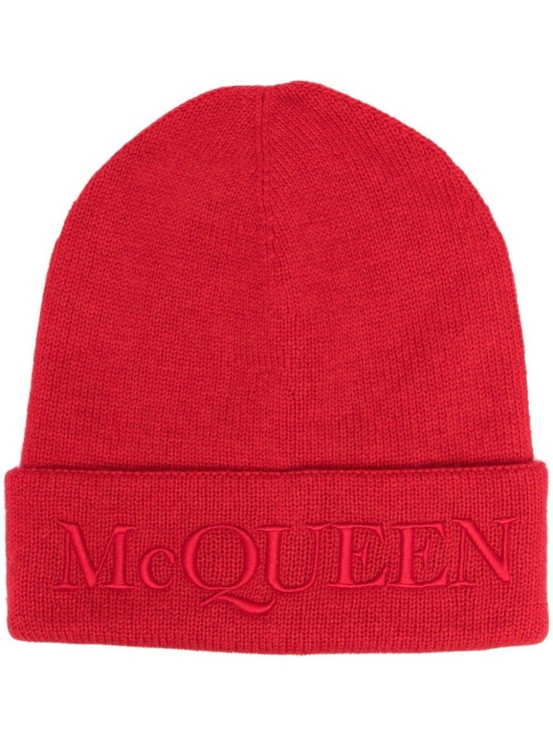 

Alexander McQueen шапка с вышитым логотипом, красный