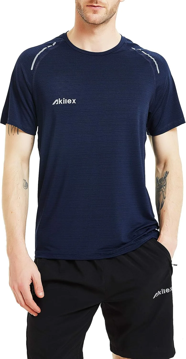 

Мужская футболка для бега Dry Fit с коротким рукавом Akilex