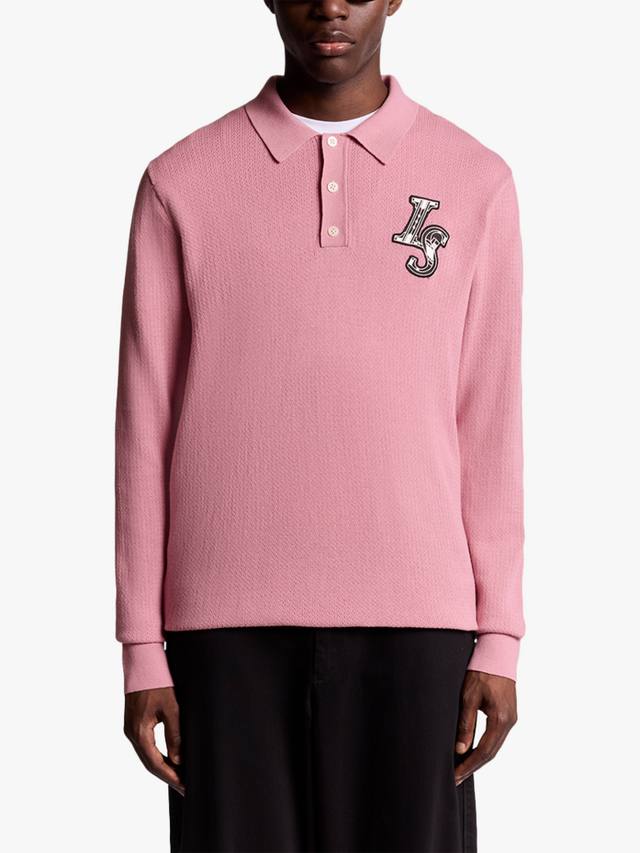 

Декоративная нашивка на длинном рукаве хлопковая поло Lyle & Scott, Garden Rose