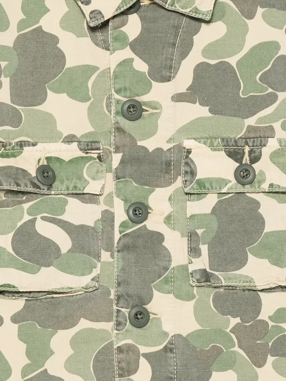 Bellerose Kids Рубашка-оверсайз на пуговицах с камуфляжным принтом Phillip — фото 3