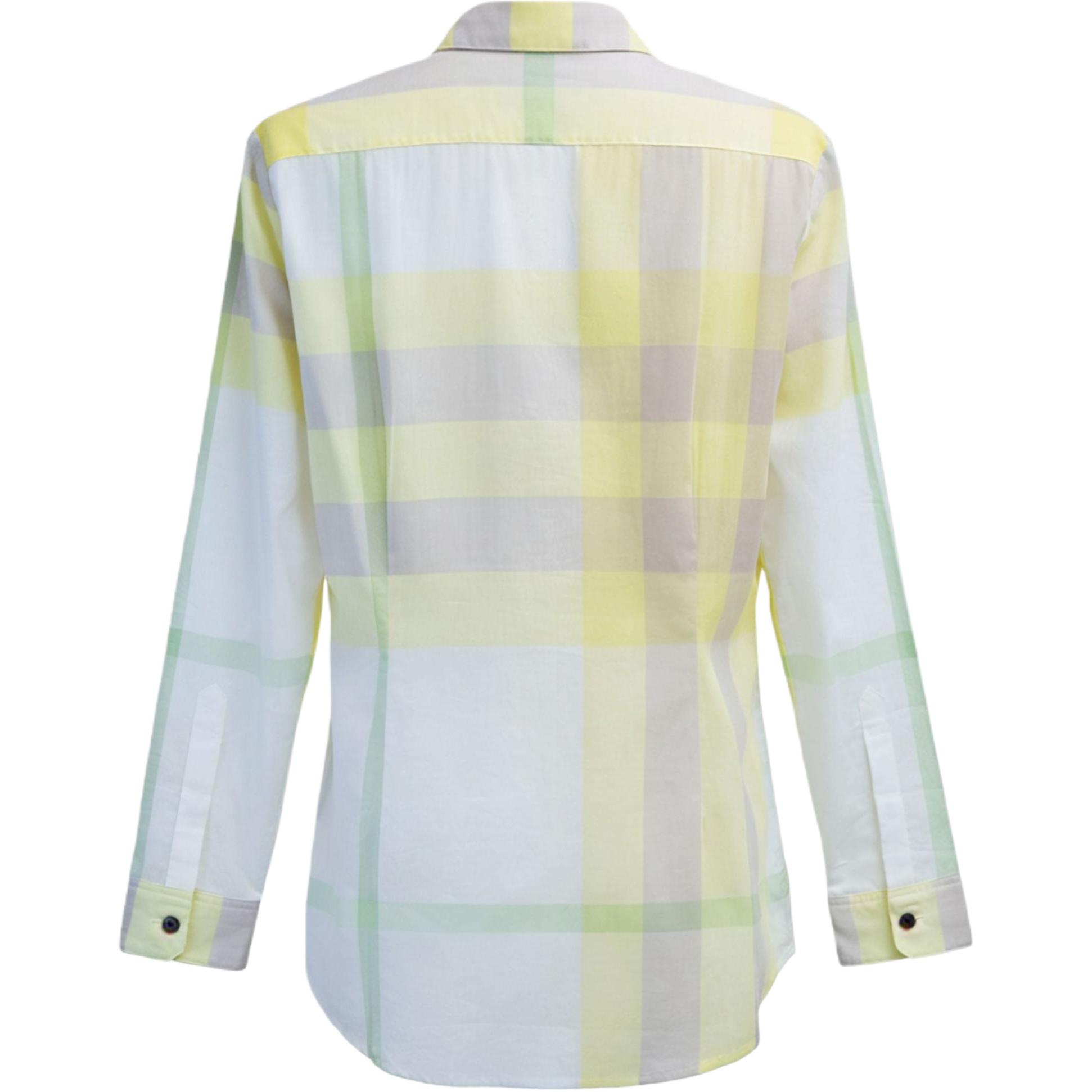 Рубашка Burberry, женская, лацканы, светло-желтый — фото 3
