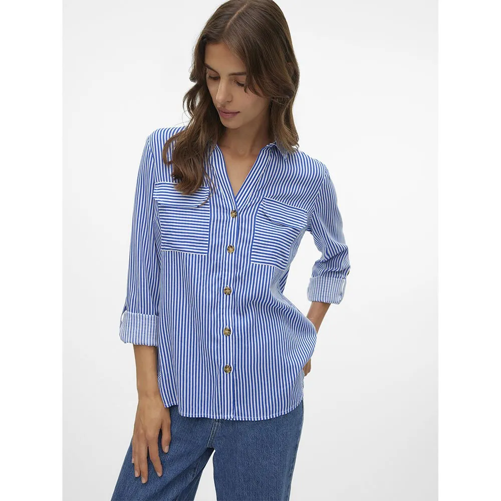 

Рубашка Vero Moda Bumpy New, синий