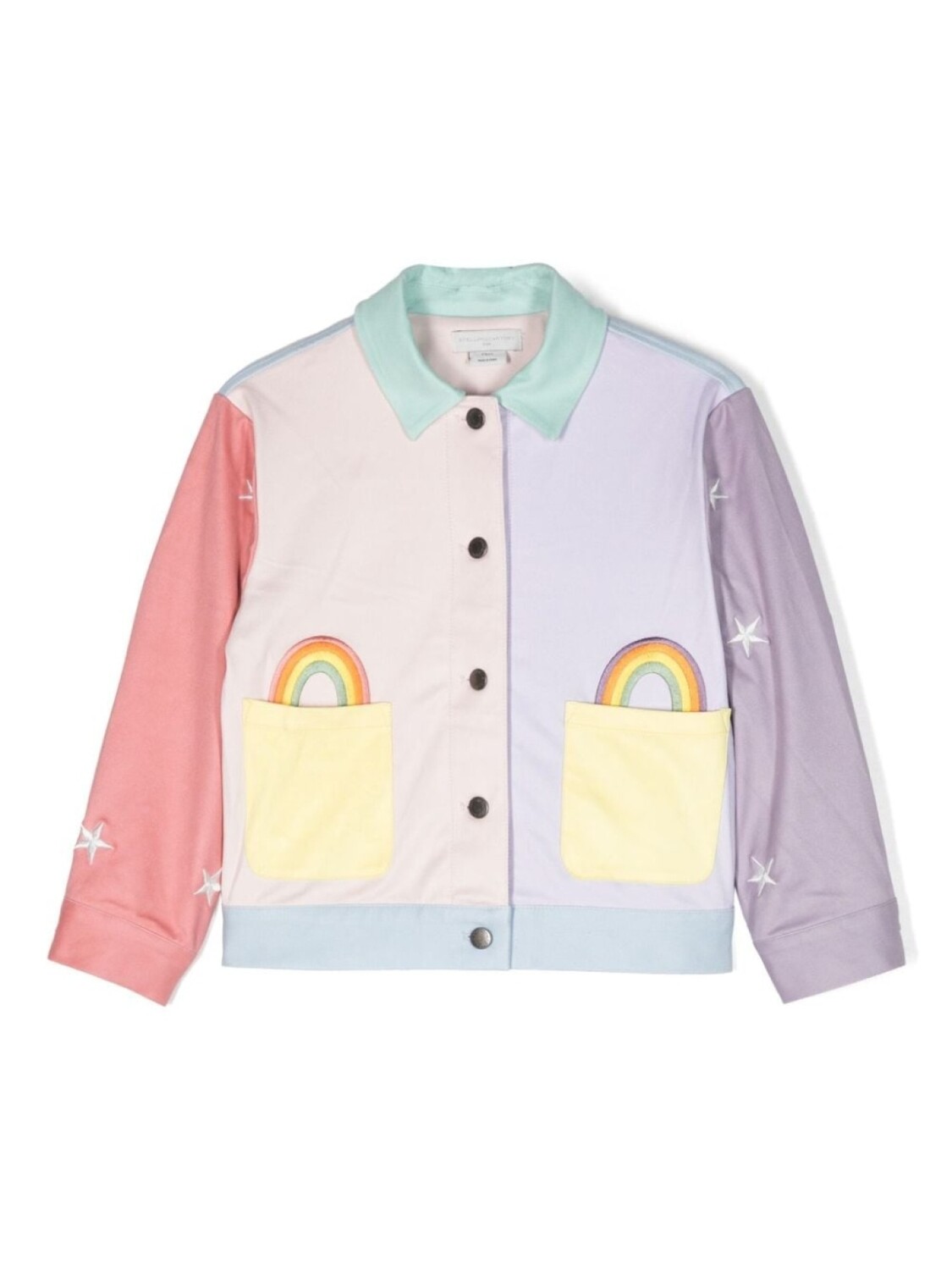 

Stella McCartney Kids куртка со вставками и вышивкой, фиолетовый