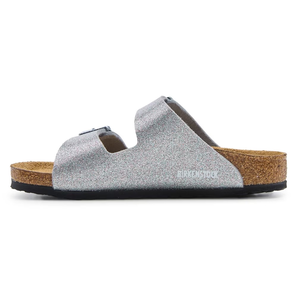 Детская сандалия с анатомической стелькой Birkenstock Arizona для малышей, silver glitter — фото 3