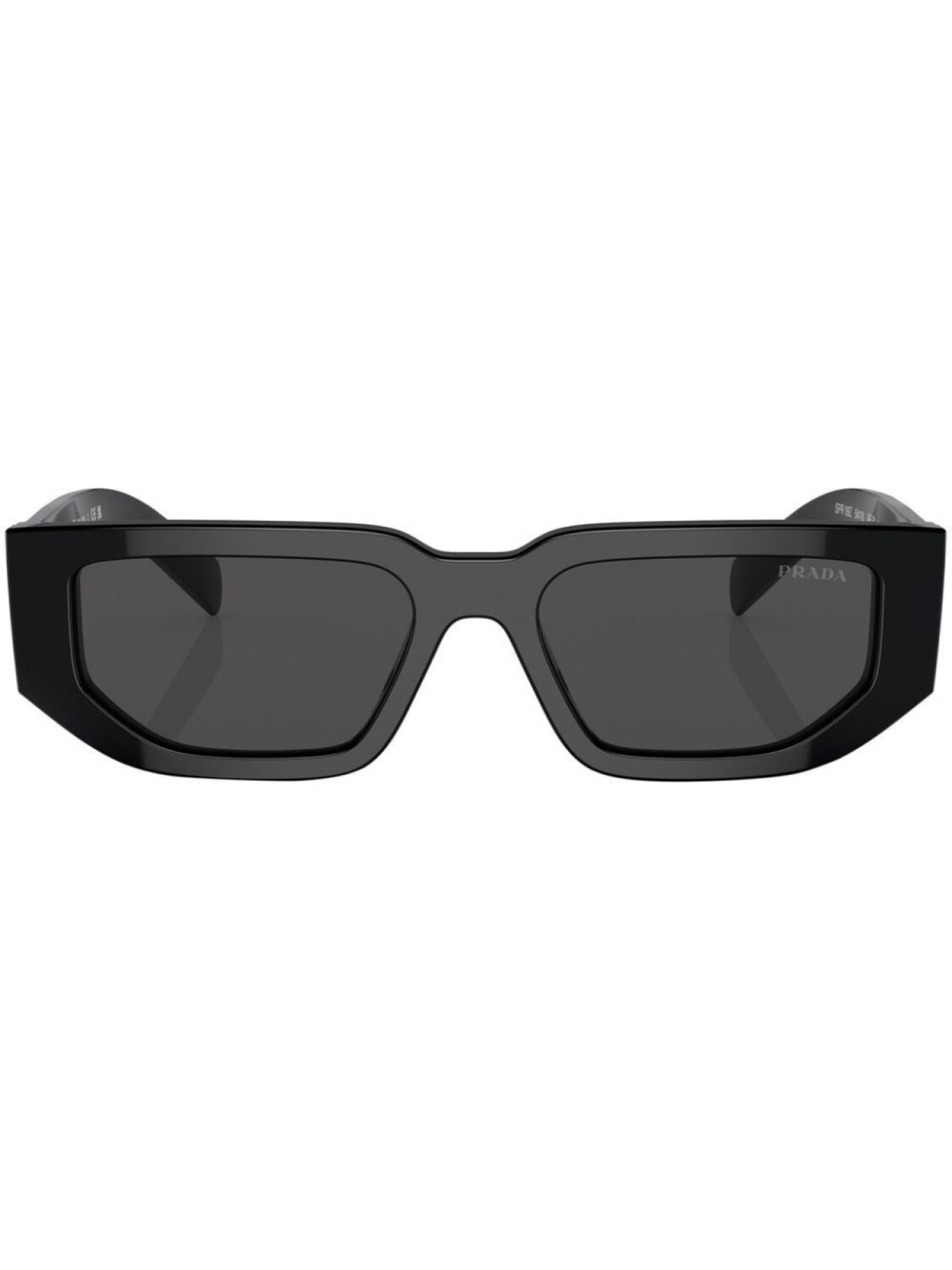 

Prada Eyewear солнцезащитные очки в прямоугольной оправе с логотипом, черный