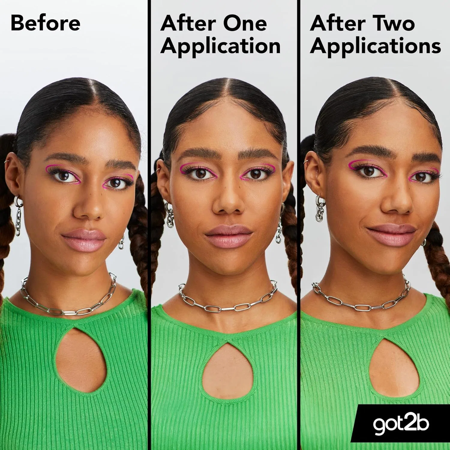 Тинтированный гель для бровей и контуров got2b Glued 4 Brows & Edges Got2B, Dark Brown To Black — фото 4
